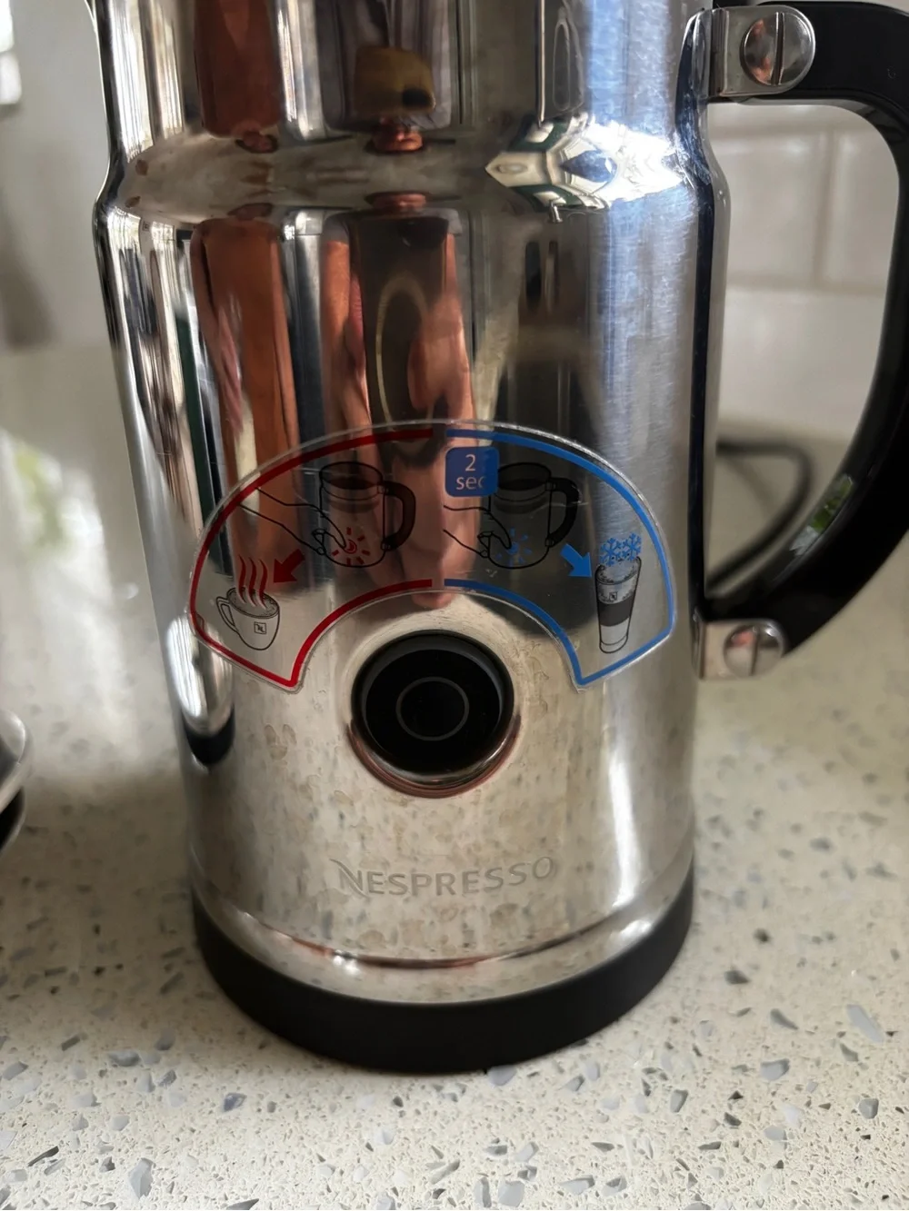 Nespresso  Aeroccino Plus Stainless Steel Electric Milk Frother - Silver